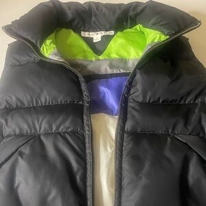 Women’s Medium Retro Black Puffer Down & Feather Classic Y2K Tommy Hilfiger Vest